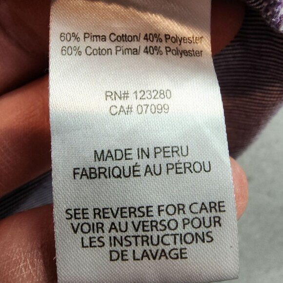 Travis Mathew Micro Stripe Golf Polo Short Sleeve Purple White Active Prep XXXL - Picture 7 of 12